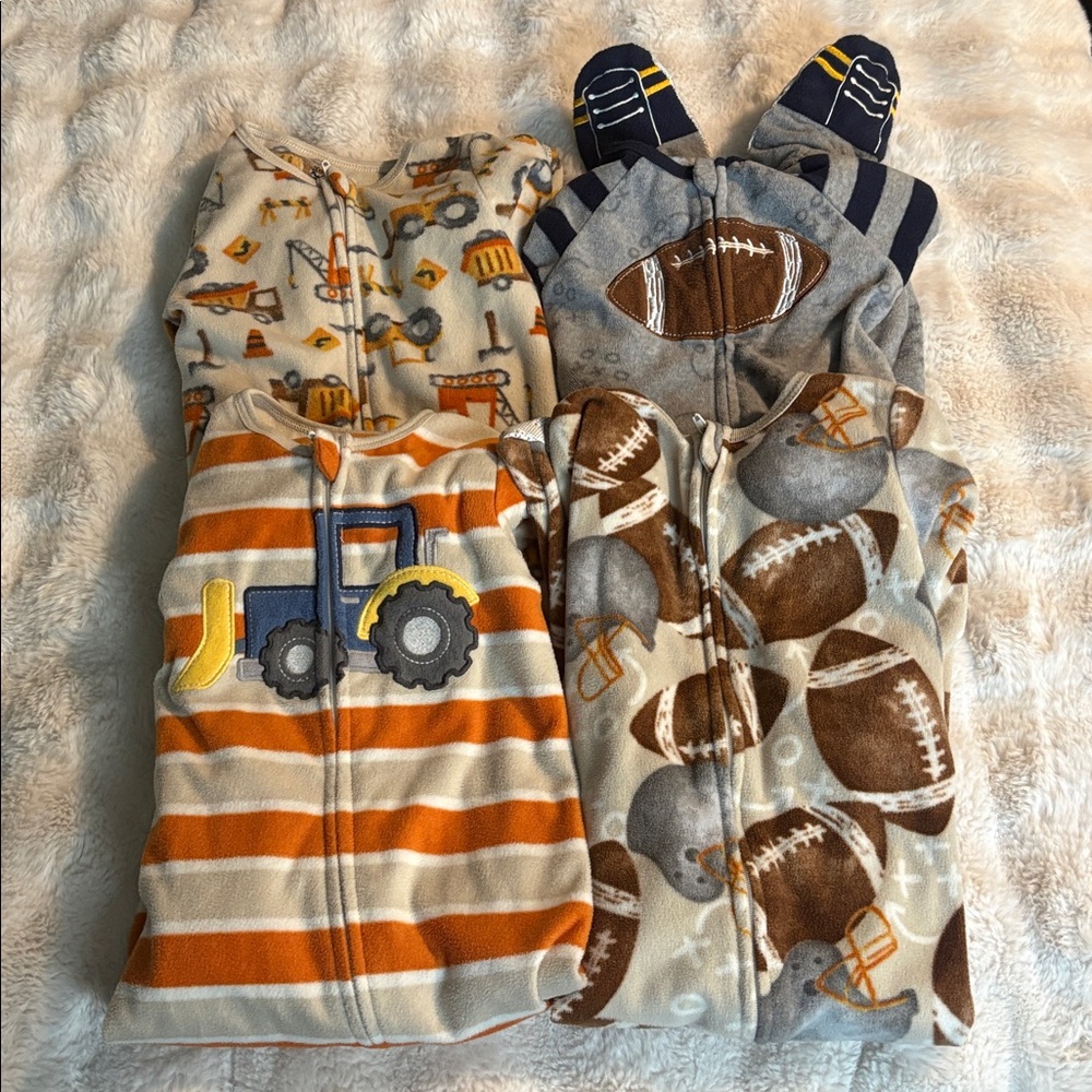2T Fleece Sleepers with Full Zipper.